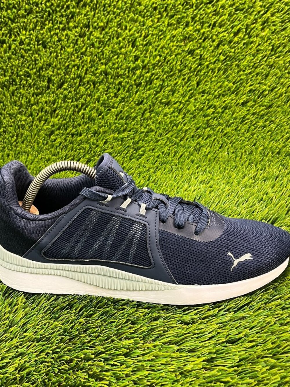 Puma Pacer Net Cage Mens Size 9 Blue White Athletic Running Shoes Sneakers